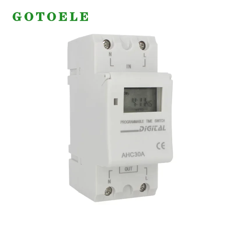 AHC30A DIN レールウィークリープログラマブルデジタルタイマースイッチ