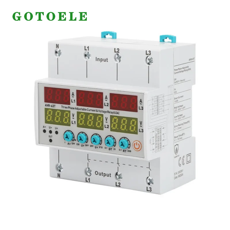 AVR-63T 三相調整可能な電流および電圧保護リレー